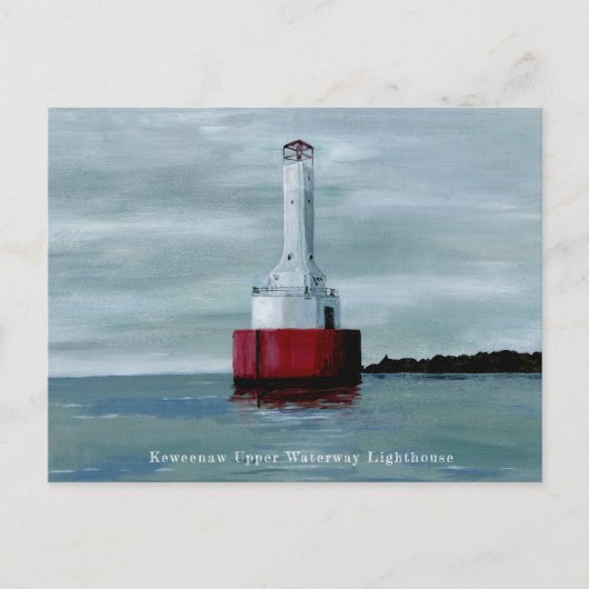 Keweenaw Waterway Upper Michigan UP Leuchtturm Postkarte (Vorderseite)