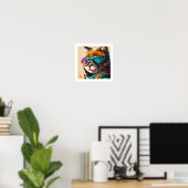 Kewl Beans Cool Katze mit Sonnenbrille-Portrait Poster (Heimbüro)