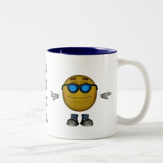 KEWL Emoticon-Tasse Zweifarbige Tasse (Rechts)