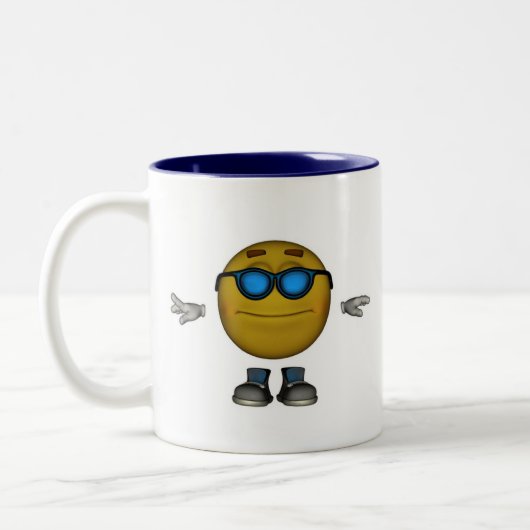 KEWL Emoticon-Tasse Zweifarbige Tasse (Links)
