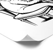 Kewl Jazzy Cat mit Sonnenbrille beim Klavierspiele Poster (Ecke)