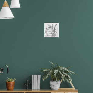 Kewl Jazzy Cat mit Sonnenbrille beim Saxophon spie Poster