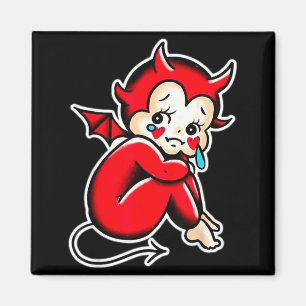 Kewpie-Baby-Teufel weinend trauriger Dämon Magnet