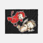 Kewpie-Baby-Teufels-Engel-Cherubs Fleecedecke (Vorderseite (Horizontal))