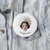 Kewpie-Fan-Diamantendiadem große Brosche Button (Beispiel)