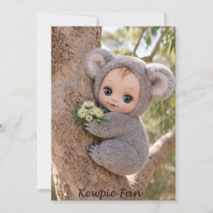 Kewpie Fan Koala Baby Notizkarte Einladung
