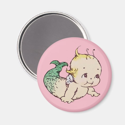 Kewpie Mermaid Magnet (Vorderseite/Rückseite)