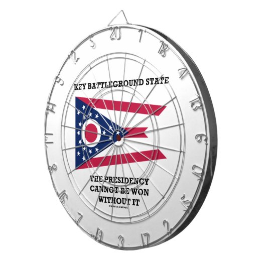 Key Battleground State Presidency Ohio State Flag Dartscheibe (Vorderseite rechts)