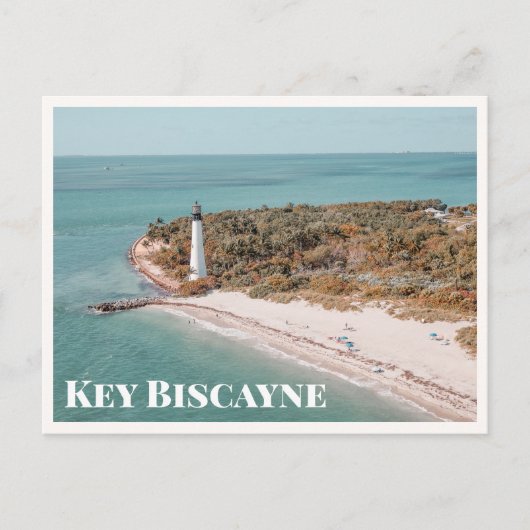  Key Biscayne Florida Cape Lighthouse Photo Postkarte (Vorderseite)