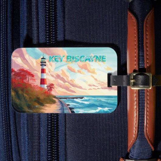 Key Biscayne, Florida Keys Gepäckanhänger (Vorderseite Insitu 4)