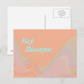 Key Biscayne Florida Pastel Wings Postkarte (Vorne/Hinten)