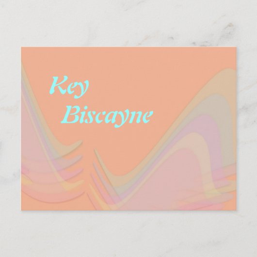 Key Biscayne Florida Pastel Wings Postkarte (Vorderseite)