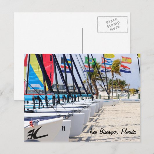Key Biscayne, Florida Postkarte (Vorne/Hinten)