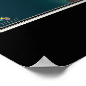 Key Biscayne Florida Satellite Poster Karte (Ecke)