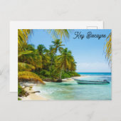 Key Biscayne Florida Tropical Beach Travel Foto Postkarte (Vorne/Hinten)