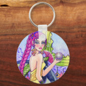 Key Chain Mermaid Fairy Fantasy von Ann Howard Schlüsselanhänger (Vorderseite)
