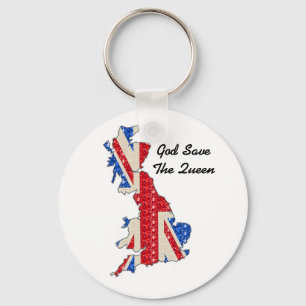 Key Chain UK Flag Gott Rettete The Queen Schlüsselanhänger