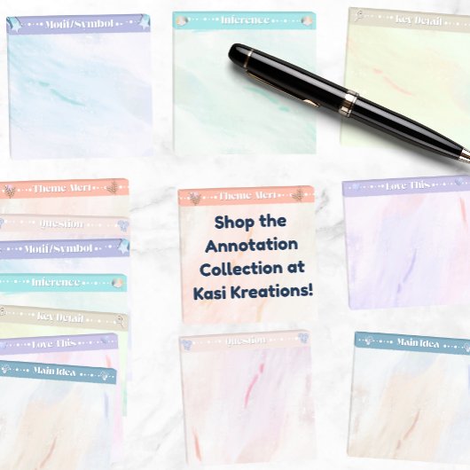 Key Detail Acrylic Reading Annotation Post-it Klebezettel