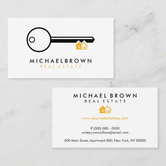 Key House Realtor Architekt Visitenkarte (Vorne/Hinten)