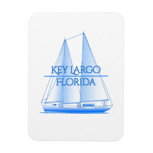Key Largo Coastal Nautical Segelschiff Magnet