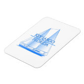 Key Largo Coastal Nautical Segelschiff Magnet (Linke Seite)