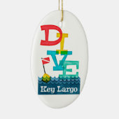 Key Largo Dive - farbenfrohe Scuba Keramik Ornament (Rechts)