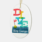 Key Largo Dive - farbenfrohe Scuba Keramik Ornament (Links)