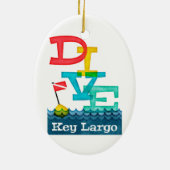 Key Largo Dive - farbenfrohe Scuba Keramik Ornament (Hinten)