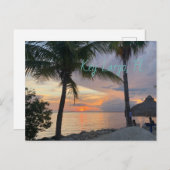 Key Largo, FL Sonnenuntergang Postkarte (Vorne/Hinten)