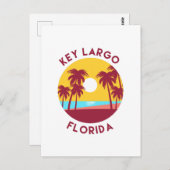 Key Largo, Florida Beach Landschaft Postkarte (Vorne/Hinten)
