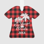 Key Largo Florida Beach Palmen Personalisiert Ornament (Rückseite)