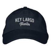 Key Largo Florida bestickter Baseballhut Bestickte Baseballkappe (Vorderseite)