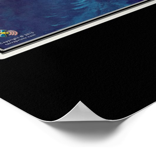 Key Largo Florida from Space Satellite Map Poster (Ecke)