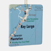 Key Largo Florida Karte Keramikornament (Rechts)