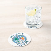 Key Largo - Florida Keys Runder Pappuntersetzer (Vor Ort)