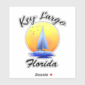Key Largo Florida Keys Segeln Aufkleber (Blatt)