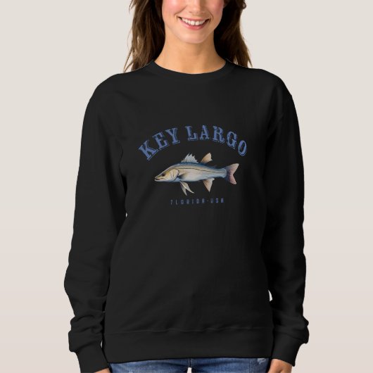 Key Largo Florida Keys Snook Fishing Design Sweatshirt (Vorderseite)