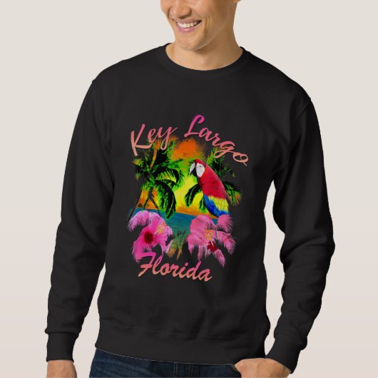 Key Largo Florida Keys Tropical Beach Sunset Islan Sweatshirt (Vorderseite)