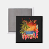 Key Largo Florida Keys Tropical Beach Sunset Magnet (Vorderseite/Rückseite)