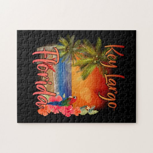 Key Largo Florida Keys Tropical Beach Sunset Puzzle (Horizontal)