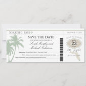 Key Largo Florida Save the Date Boarding Pass (Vorderseite)