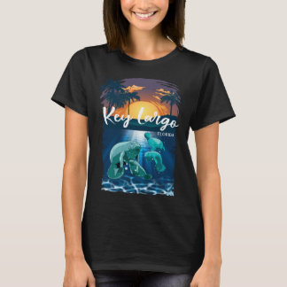 Key Largo Florida Seekühe Urlaubs-Souvenir Mana T-Shirt