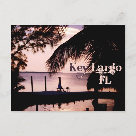 Key Largo Florida Sunset Postcard Postkarte (Vorderseite)