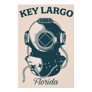 Key Largo Florida Tauchreiseplakat Ca Poster