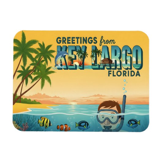 Key Largo Florida – Tropical Vacation Magnet (Horizontal)