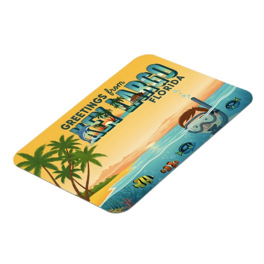 Key Largo Florida – Tropical Vacation Magnet (Linke Seite)