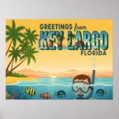 Key Largo Florida – Tropical Vacation Poster (Vorne)