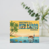 Key Largo Florida – Tropical Vacation Postkarte (Stehend Vorderseite)