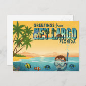 Key Largo Florida – Tropical Vacation Postkarte (Vorne/Hinten)