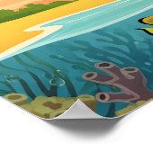 Key Largo Florida – Tropischer Urlaub Poster (Ecke)
